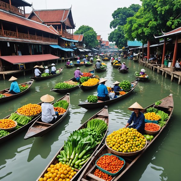 Comment choisir une croisière qui propose des visites des marchés flottants en Thaïlande?